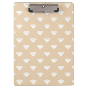 Porte-bloc Forme de diamant blanc Pastel Orange Luxe Bijou