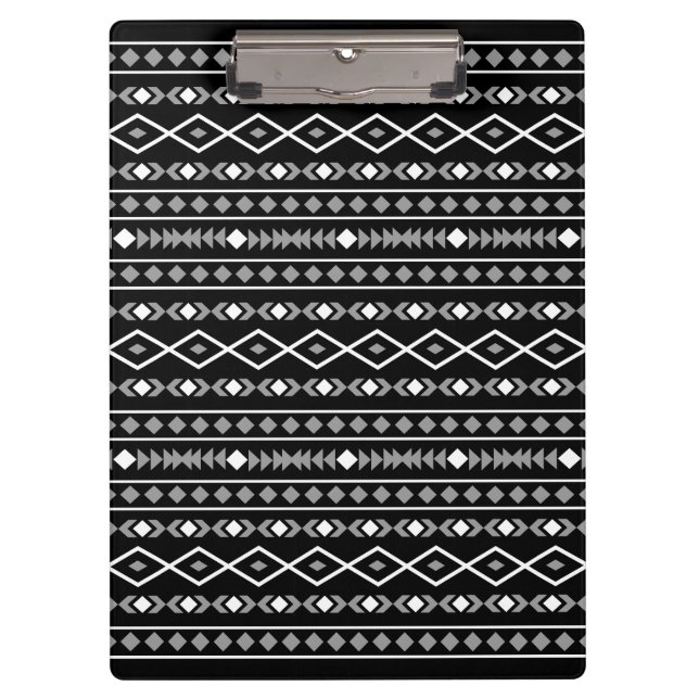 Porte-bloc Formes Aztec Motif gris noir (Devant)