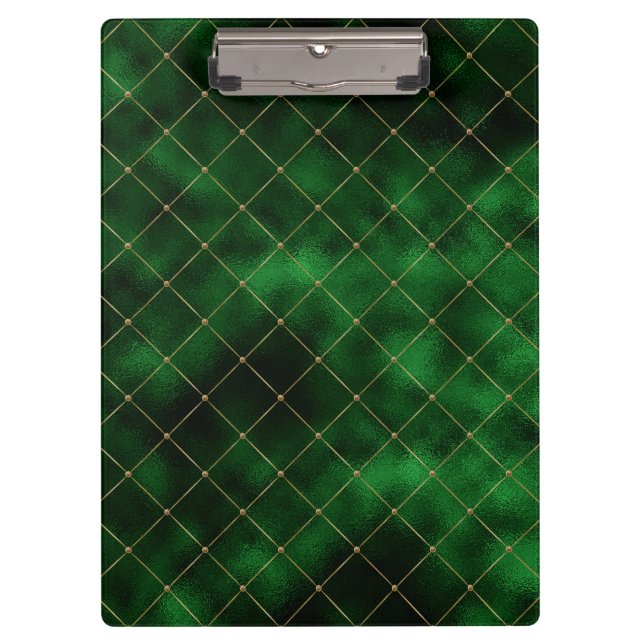 Porte-bloc Formes de losange doré vert foncé Saint-Patrick (Devant)