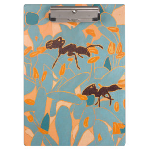 Porte-bloc Fourmis avec fleurs bleues Flore australienne