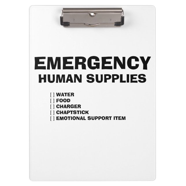 Porte-bloc Fournitures Humaines d'Urgence (Devant)