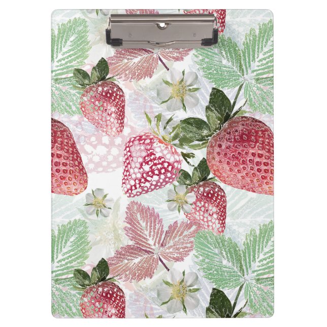 Porte-bloc Fraise, baies, rouge, fraîche (Devant)