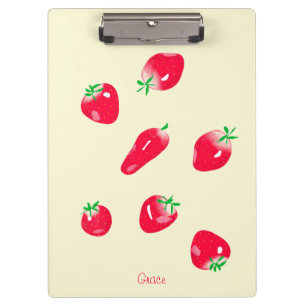 Porte-bloc Fraises rouges juteuses (beige)