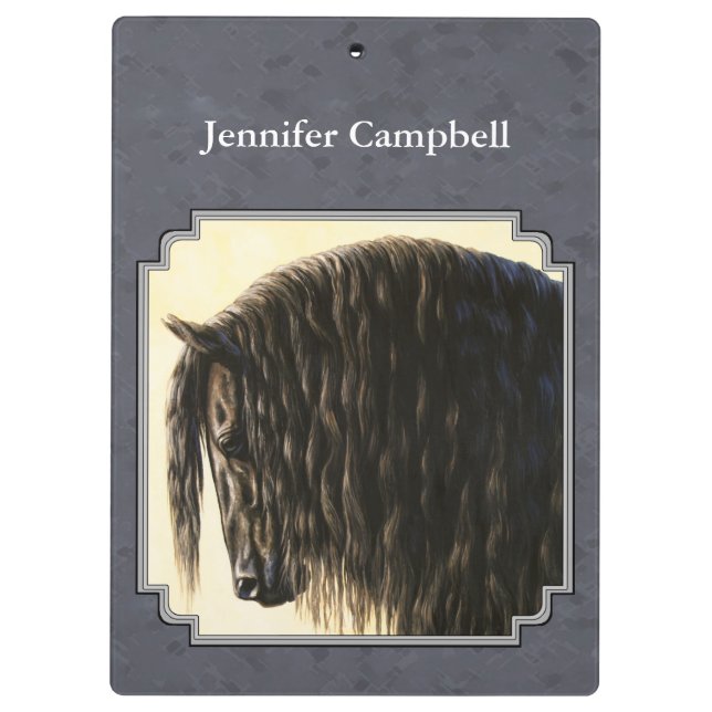 Porte-bloc Friesian Horse Dark Slate Grey (Dos)
