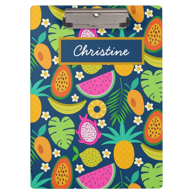 Porte-bloc Fruits de banane à l'ananas tropical  (Devant)