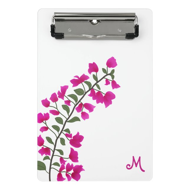 Porte-bloc Fuchsia Bougainvillea rose Monogram Mini Porte - b (Devant)