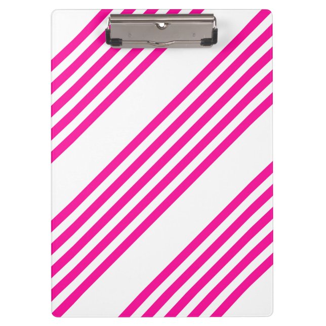 Porte-bloc Fuchsia et blanc cinq bandes motif (Devant)