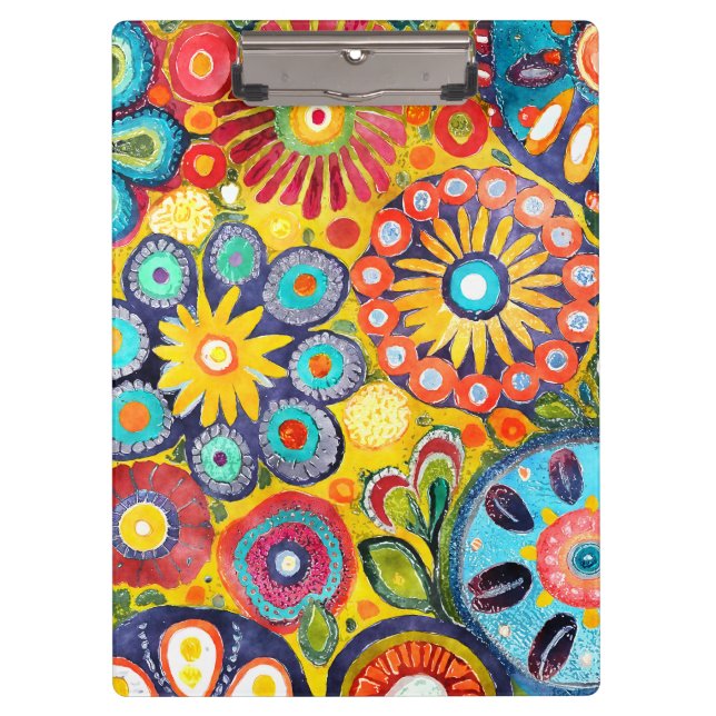 Porte-bloc Fun Hippie à motif de fleur (Devant)