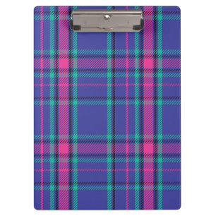 Porte-bloc Funky Hot rose et violet Plaid Tartan iPad Air C