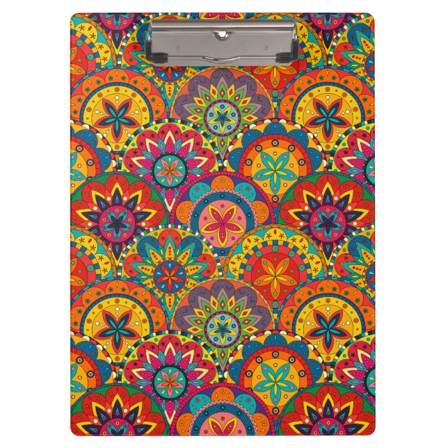 Porte-bloc Funky Retro couleur Motif Mandala (Devant)