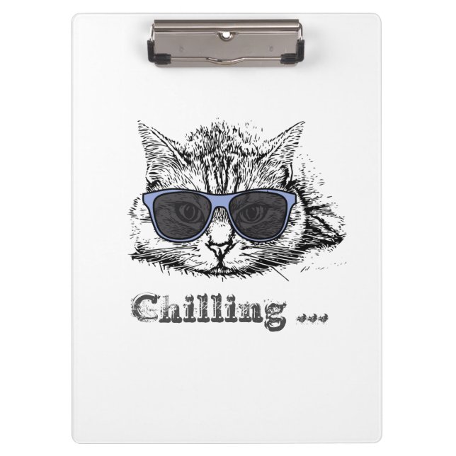 Porte-bloc Funny Cat Chilling With Cute Sunglasses           (Devant)