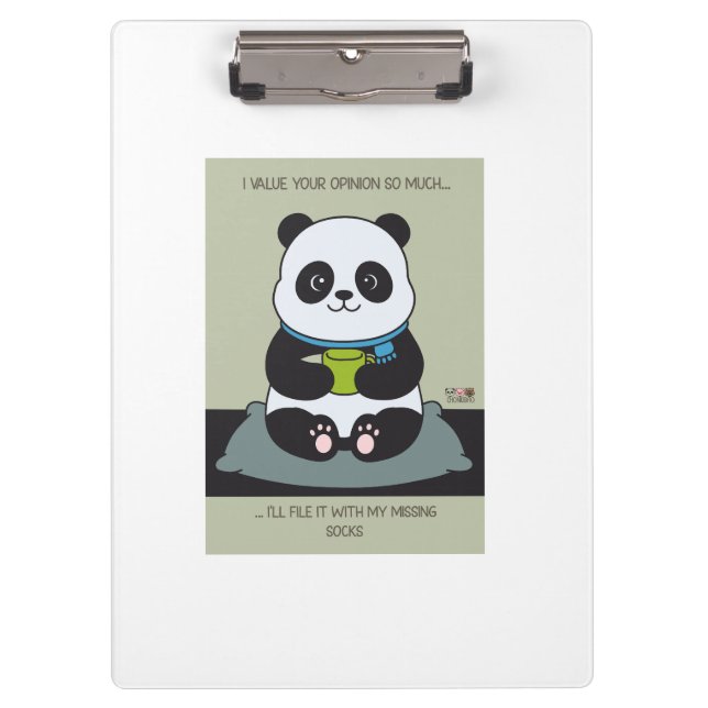 Porte-bloc Funny Custom Sarcastic Panda Opinion Coworker Gift (Devant)