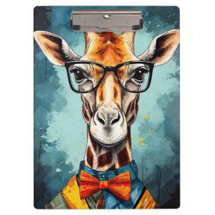 Porte-bloc Funny Hipster Giraffe Zoo Animaux Faune Urbain