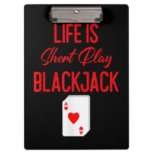 Porte-bloc Funny Poker   La Vie Est Le Blackjack À Court Temp