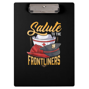 Porte-bloc Funny Police Pompier Frontliner Infirmière Cadeaux
