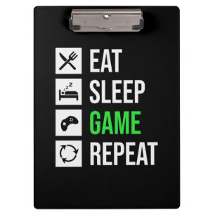 Porte-bloc Gamer Art Manger Sleep Jeu Répétition