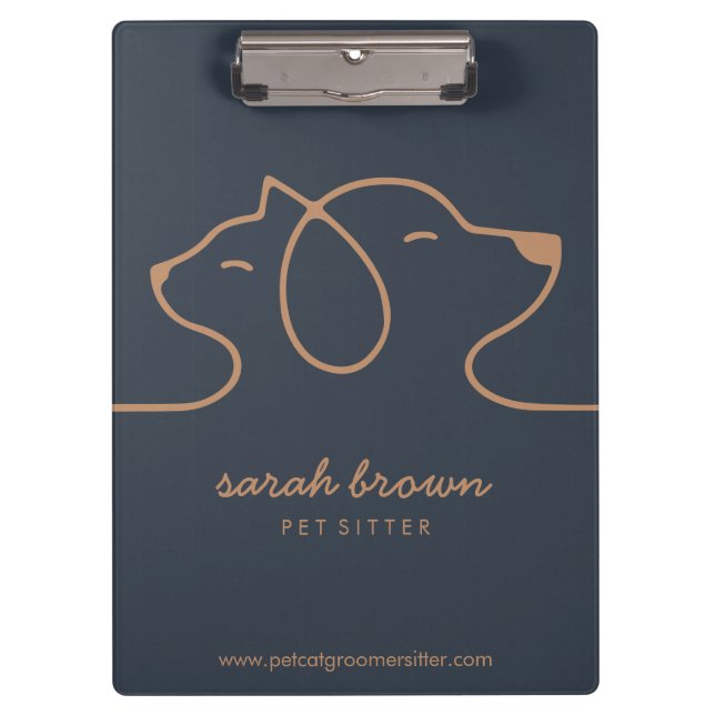 Porte-bloc Garde d'animaux de compagnie Chien Chat Marron Nav (Devant)