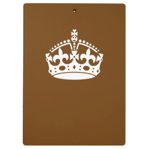 Porte-bloc Garder la couronne calme sur le chocolat Brown