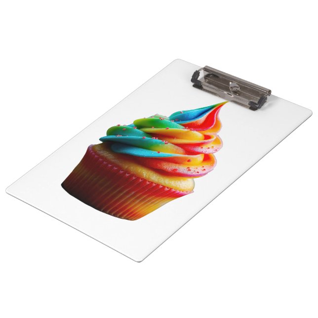 Porte-bloc Gâteau cupcake arc-en-ciel étourdissant de Slipper (Incliné)
