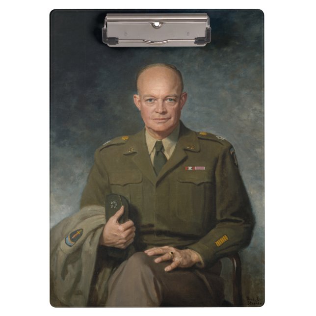 Porte-bloc Général Dwight Eisenhower Portrait peint 5 étoiles (Devant)