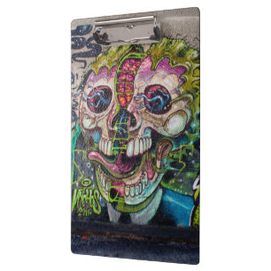 Porte-bloc Genre fou de graffiti de crâne d'horreur