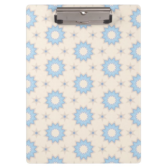 Porte-bloc Géométrie Blue Starburst (Devant)