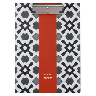 Porte-bloc Géométrie en noir et blanc avec Porte - bloc en ba