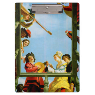 Porte-bloc Gerrit Van Honthorst Groupe Musical Balcon Art