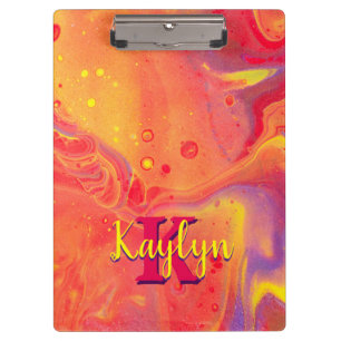 Porte-bloc Gibier Red Purple Acrylic Flow Art