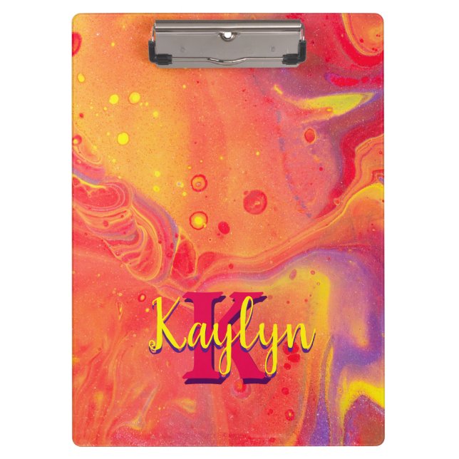 Porte-bloc Gibier Red Purple Acrylic Flow Art (Devant)