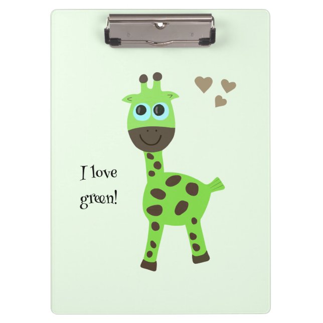 Porte-bloc girafe verte (Devant)