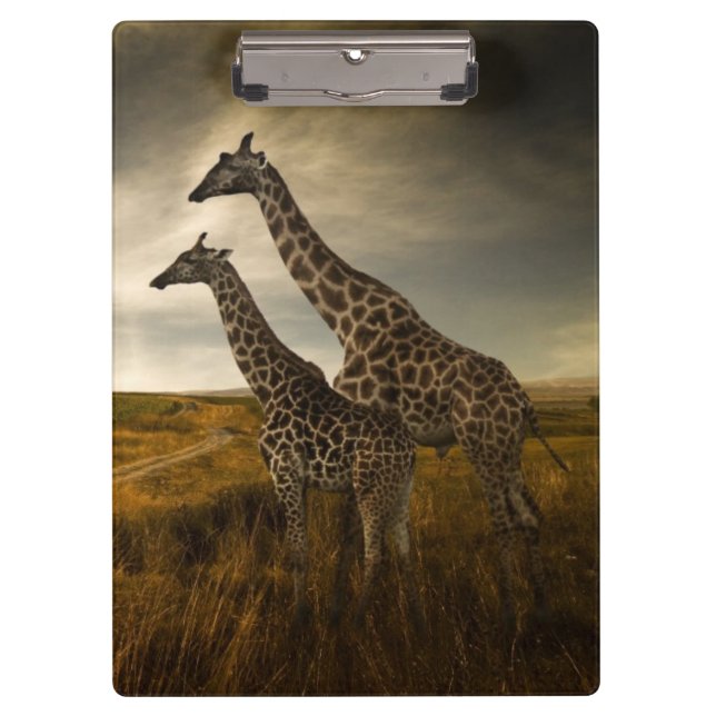 Porte-bloc Girafes et le paysage (Devant)