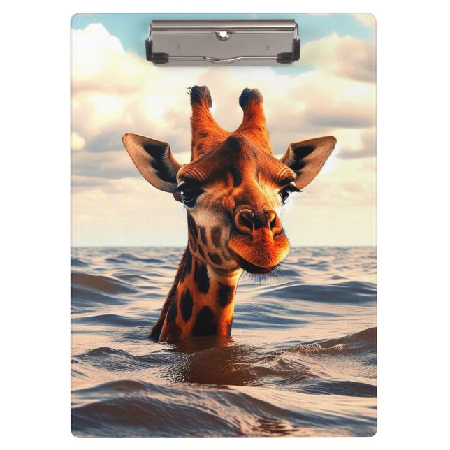 Porte-bloc Giraffe en mer (Devant)