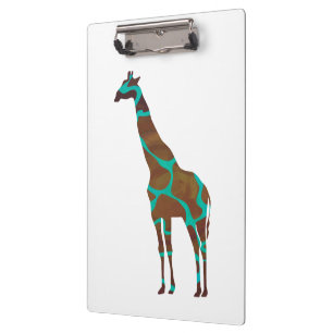 Porte-bloc Giraffe Impression Brown et Turquoise