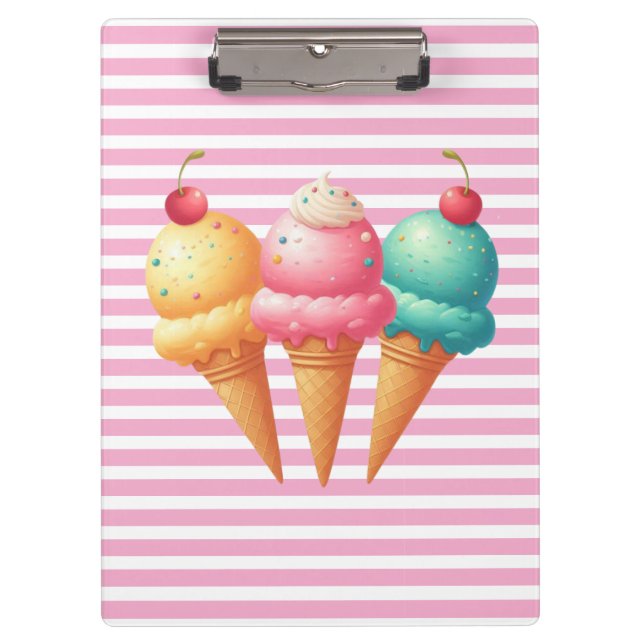 Porte-bloc Glace colorée (Devant)