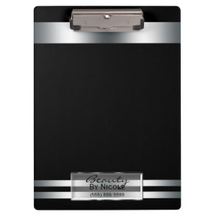 Porte-bloc Glam élégant en argent platine Personnalisé