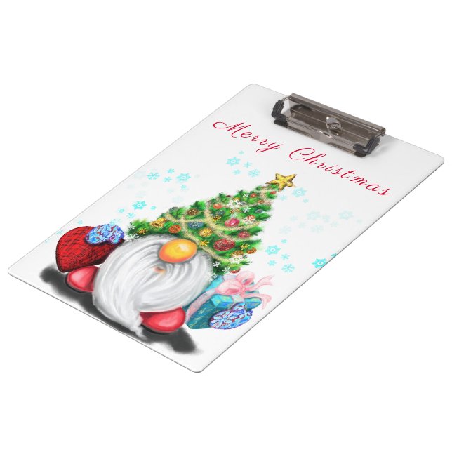 Porte-bloc Gnome de Noël mignonne avec Porte - bloc cadeau (Incliné)
