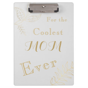 Porte-bloc Gold Grey Elegant Coolest Maman jamais