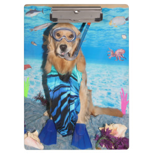 Porte-bloc Golden retriever Snorkeler