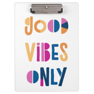 Porte-bloc Good Vibes uniquement Motivationnel coloré moderne