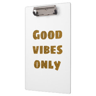 Porte-bloc Good Vibes uniquement Parties scintillant noire