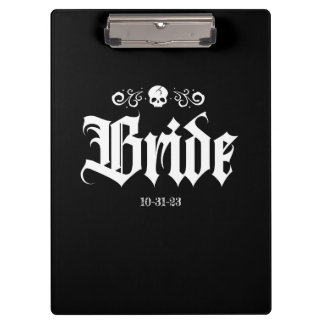 Porte-bloc Goth Éffrayant Witchy Mariée d'Halloween