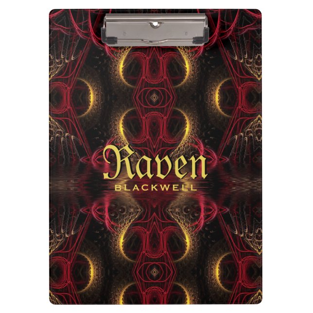 Porte-bloc Gothique Valentine Gold Hearts Dark Arts (Devant)