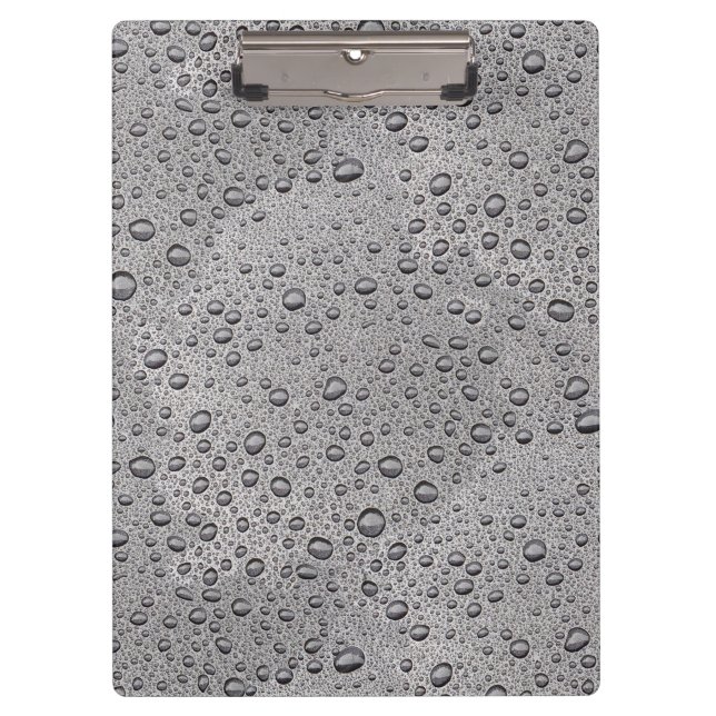 Porte-bloc gouttelettes d'eau gris (Devant)