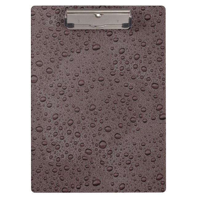 Porte-bloc gouttelettes d'eau marron (Devant)