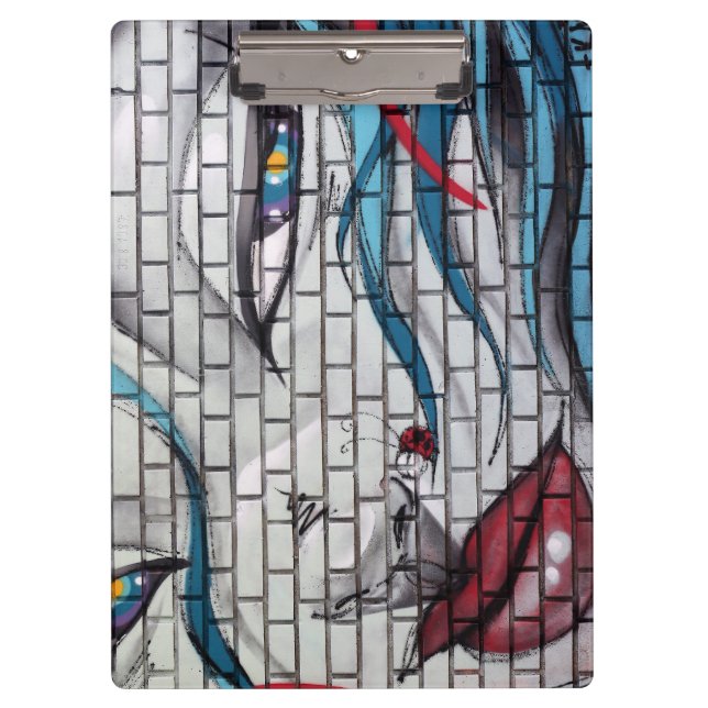 Porte-bloc Graffiti de fille asiatique  (Devant)