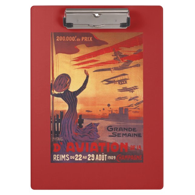 Porte-bloc Grande semaine d'aviation - affiche de ondulation (Devant)