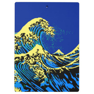 Porte-bloc Grande vague Hokusai dans l'accent de style pop ar