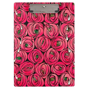 Porte-bloc Graphique rose Art Nouveau Rennie Macintosh