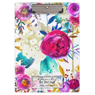 Porte-bloc Gras Coloré brillant Floral moderne Personnalisé